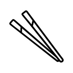 Obraz premium Simple Black Outline of Chopsticks 