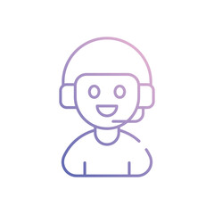 Customer Service vector icon stock illustration