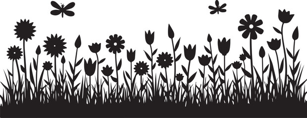 Wildflower Silhouettes in Bloom”
