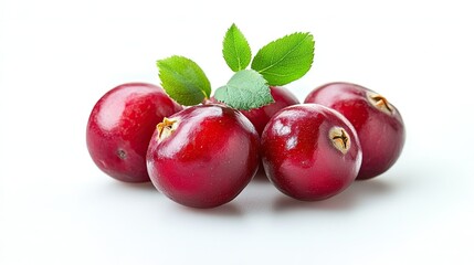Obraz premium Cranberry isolated on white background with clipping path isolated on white background,