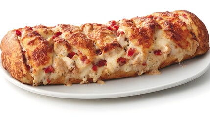 Delicious Rolled Tortilla Flauta with Chicken and Cheese Filling