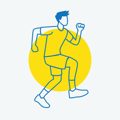 minimalist illustration of volleyballs ports with outline style