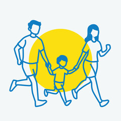 minimalist illustration of volleyballs ports with outline style