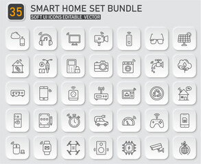 Comprehensive Smart Home Icon Collection for Modern Interfaces and Applications