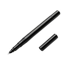 Sleek Black Fountain Pen – Elegant Writing Instrument with Cap
