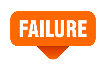 failure sticker. failure sign on transparent background