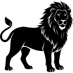 Ferocious Lion Silhouette Vector Art for Powerful Design Concepts