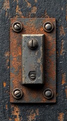 Toggle switch weathered rugged metal plate high resolution picture