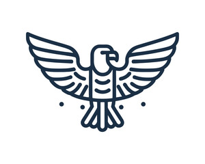 Eagle Logo Design Icon. Silhouette Eagle Bird Vector Illustration.