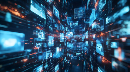 An AI powered system enhancing digital content creation by analyzing real time audience preferences and trends, futuristic AI-driven content platform, Creative technology style