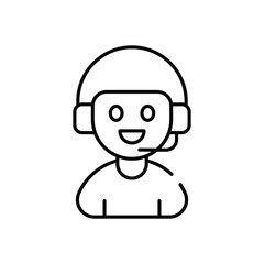 Customer Service vector icon stock illustration
