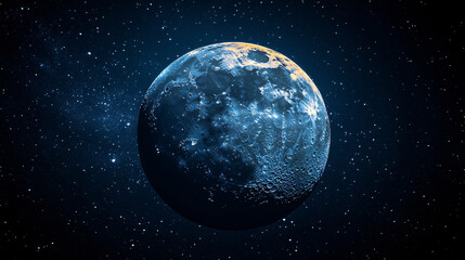 Fototapeta premium 3D moon in space wallpaper