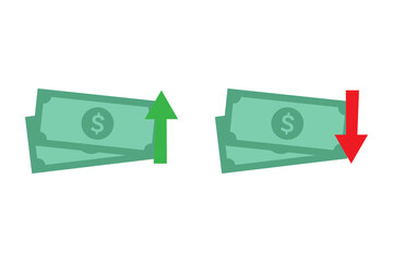 Dollar currency chart up and down
