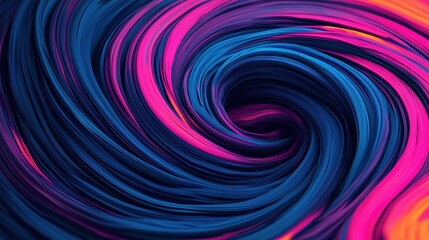 Obraz premium Colorful Abstract Swirl with Vibrant Blue and Pink Stripes in a Dynamic Fluid Motion Pattern