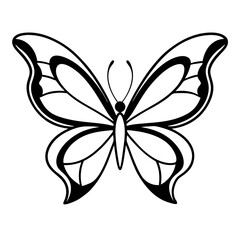 Butterfly Tattoo Design Vector Illustration with Floral Elements and Nature-Inspired Details