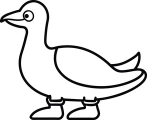 illustration of a cartoon duck