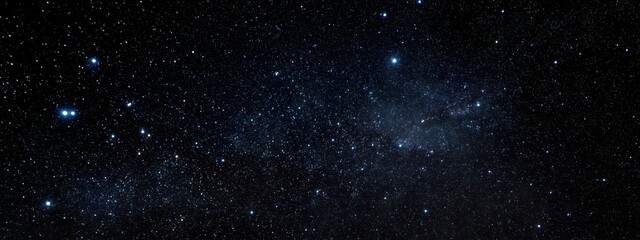 Fototapeta premium Starry Space with Constellations on Deep Black Background for Astronomy and Celestial Design Concepts