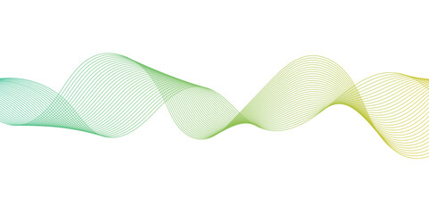 Smooth Wave Line Background. Abstract Flowing Curve with Gradient Effect