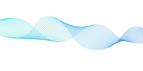 Smooth Wave Line Background. Abstract Flowing Curve with Gradient Effect