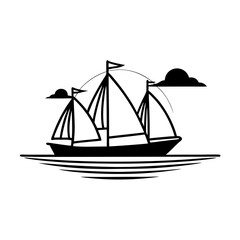 sailing ship silhouette
