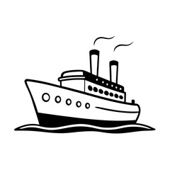 Obraz premium cruise ship vector illustration