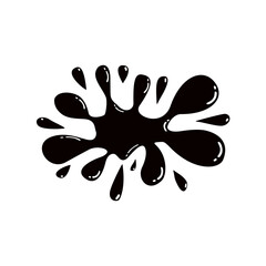 black ink splash