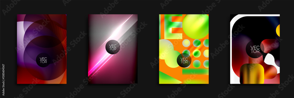 Leinwandbilder abstract vector backgrounds showcase vibrant color gradients, fluid shapes, dynamic compositions. mo