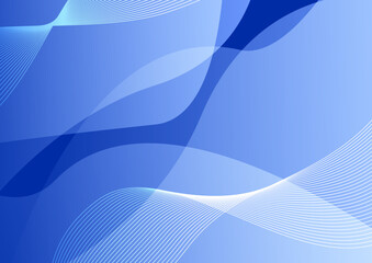 青い抽象的な曲線の背景	
