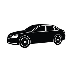 black car isolated on white