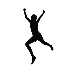 silhouette of a man jumping