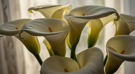 Obraz premium Sunlit Calla Embrace AI Generated