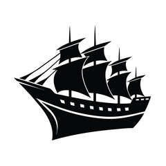 pirate ship vector illustration