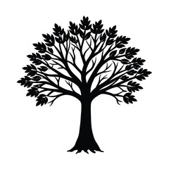 Obraz premium tree silhouette isolated on white