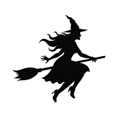 witch flying on a broom