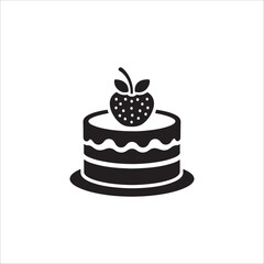 vector illustration of a cake