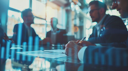 Brokers meeting with potential clients to discuss investment opportunities. stock image, hd quality, natural look, blog post, finance