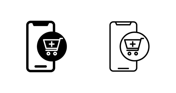 Mobile Shopping Icon Design
