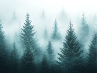 Misty Forest Canopy View