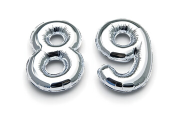 Silver Balloons: Number 89 Celebration