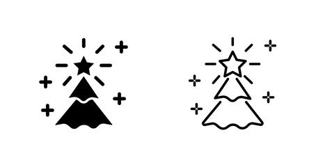 Fototapeta premium Christmas Tree Icon Design