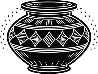 earthen jar vector icon.eps