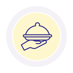 Food serving color circle icon , vector, pixel perfect, illustrator file 
