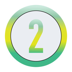 Unique Gradient Green and Yellow Circular Number 2 Symbol: A Message Highlighting the Importance of World Environment Day and Caring for Our Earth
