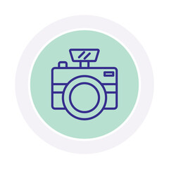 Obraz premium Photography color circle icon , vector, pixel perfect, illustrator file 