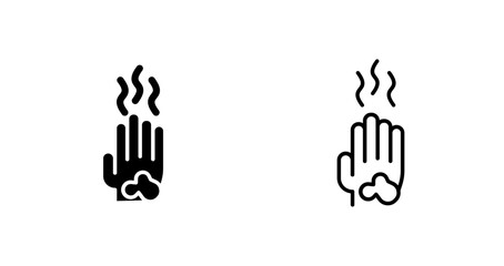 Fototapeta premium Smelly Hands Icon Design