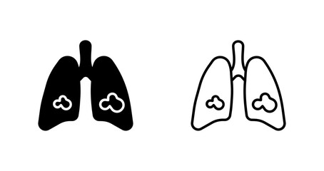 Lung Cancer Icon Design