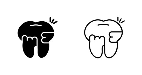 Toothache And Plaque Icon Design
