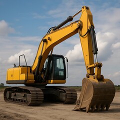 excavator car on a construction site