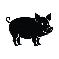 vector illustration of a pig