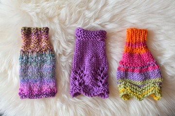 hand knitting for teenage dolls, hand made knit dresses doll clothes